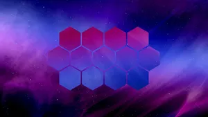 Bisexual Flag Hexagon Wallpaper