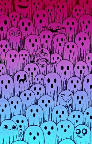 Bisexual Ghosts Cartoon Wallpaper