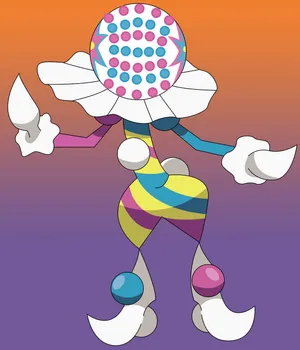 Blacephalon On Gradient Background Wallpaper