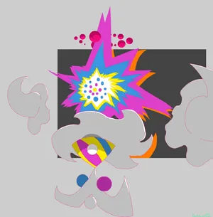 Blacephalon With Exploding Head Wallpaper