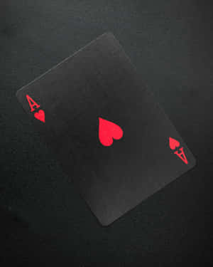 Black Aceof Hearts Card Wallpaper