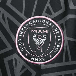 Black Aesthetic Inter Miami Fc Official Patch Logo Wallpaper