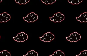 Black Akatsuki Cloud Iphone Pattern Wallpaper