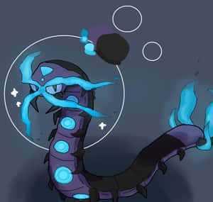 Black And Blue Centiskorch Wallpaper