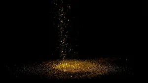Black And Gold Glitter Sprinkling Wallpaper