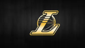 Black And Gold La Lakers Logo Wallpaper