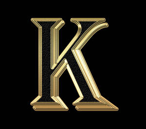 Black And Gold Letter K Wallpaper