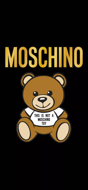 Black And Gold Moschino Bear Wallpaper