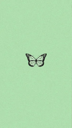 Black And Green Butterfly Background Wallpaper