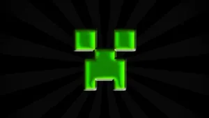 Black And Green Creeper Face 2560x1440 Minecraft Wallpaper