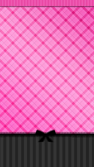 Black And Pink Aesthetic Plaid Patterns Wallpaper