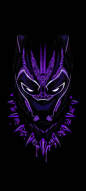 Black And Purple Aesthetic Black Panther Wallpaper