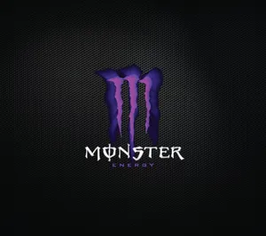 Black And Purple Aesthetic Monster Logo Wallpaper