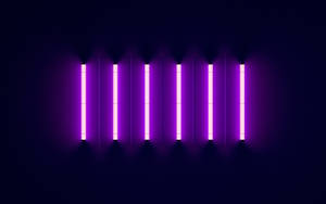 Black And Purple Aesthetic Tube Lights Wallpaper