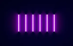 Black And Purple Aesthetic Tube Lights Wallpaper