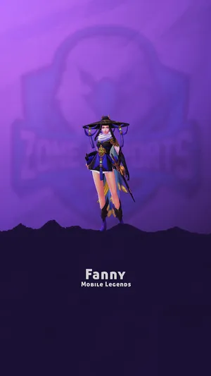 Black And Purple Fanny Mobile Legends Wallpaper