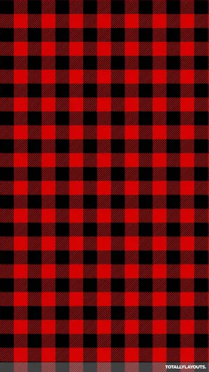 Black And Red Plaid Phone Screen Wallpaper