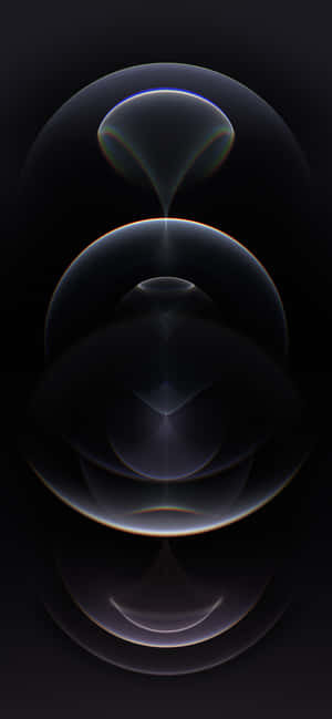 Black And Silver Apple Iphone Bubble Design Wallpaper