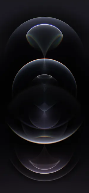 Black And Silver Apple Iphone Bubble Design Wallpaper