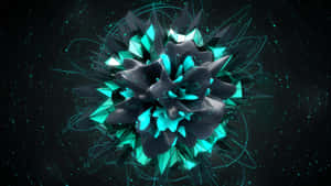 Black And Teal Art Wallpaper