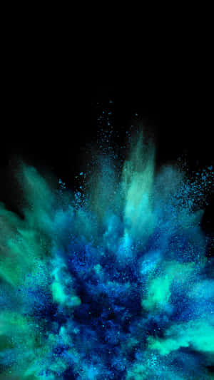 Black And Teal Powder Wallpaper