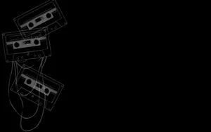Black And White Aesthetic Cassette Tapes Wallpaper