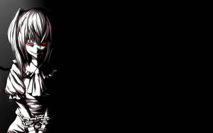 Black And White Anime Aesthetic Girl With Chains Wallpaper