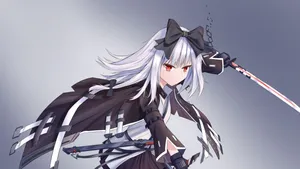 Black And White Anime Girl Wallpaper