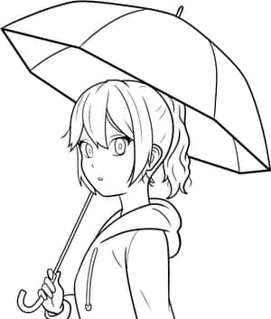 Black And White Anime Girl Wallpaper