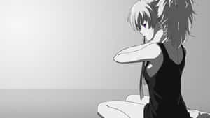 Black And White Anime Girl Wallpaper
