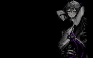 Black And White Anime Girl Wallpaper
