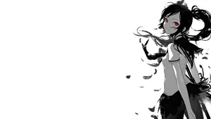 Black And White Anime Girl Wallpaper