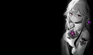 Black And White Anime Girl Wallpaper