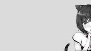 Black And White Anime Girl Wallpaper