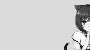 Black And White Anime Girl Wallpaper