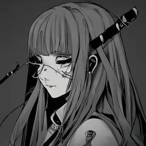 Black And White Anime Girl Wallpaper