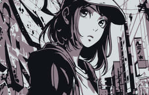 Black And White Anime Girl Wallpaper
