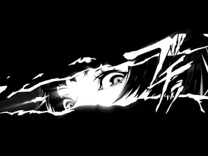 Black And White Anime Girl Wallpaper