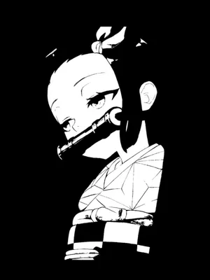 Black And White Anime Girl Wallpaper