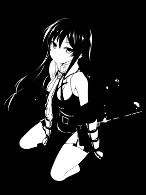 Black And White Anime Girl Wallpaper