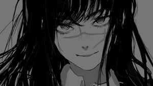 Black And White Anime Girl Wallpaper