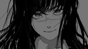 Black And White Anime Girl Wallpaper