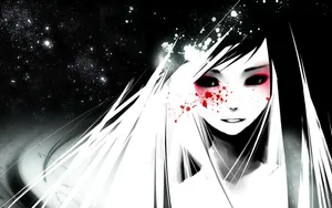 Black And White Anime Girl Wallpaper