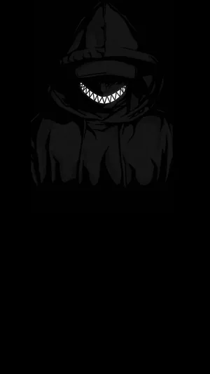 Black And White Anime Pfp Of Hooded Man Wallpaper