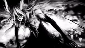 Black And White Anime Pfp Of Transformed Ulquiorra Wallpaper