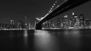 Black And White Bridge View Dark City 4k Wallpaper