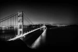 Black And White City Bridge Wallpaper