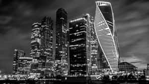 Black And White Cityscape 1920 X 1080 Wallpaper Wallpaper