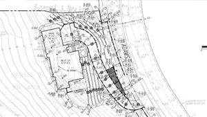 Black And White Civil Engineering Blueprint Wallpaper