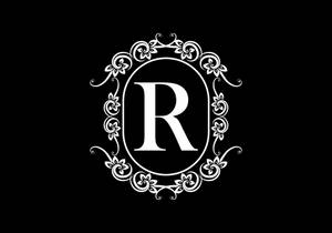 Black And White Dainty Letter R Wallpaper